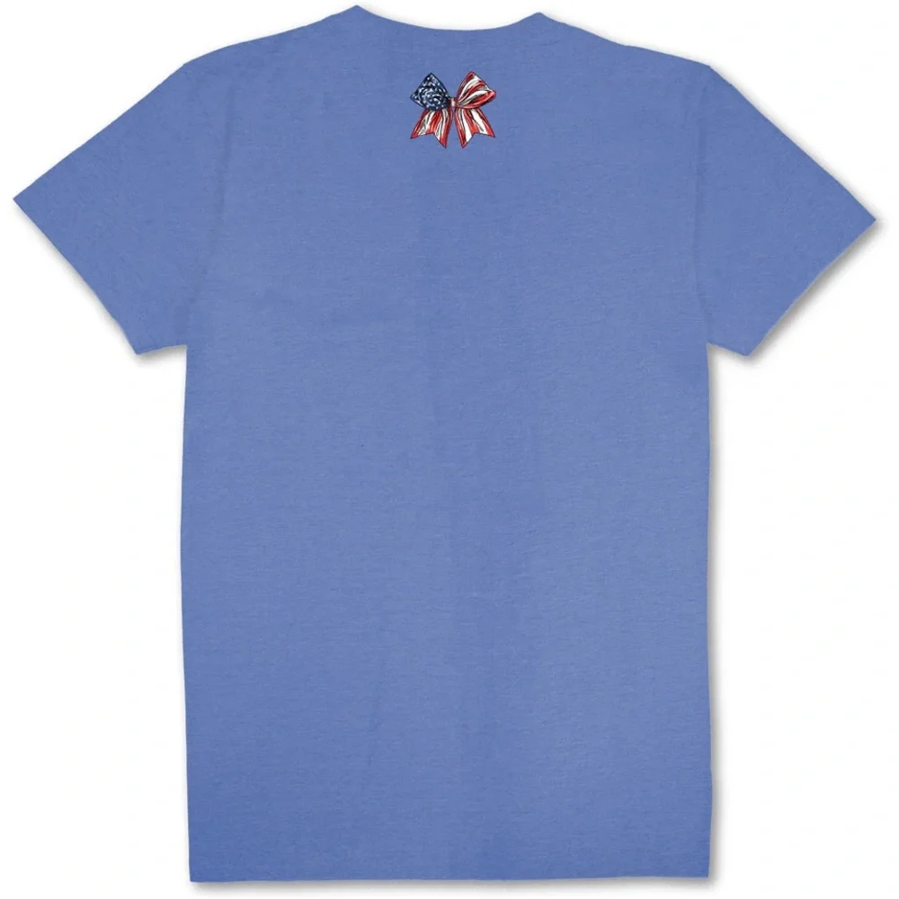 Simply Southern Sweet Land of Liberty Tee Doodle Bubble Gum T-shirt Women’s M - Picture 4 of 6